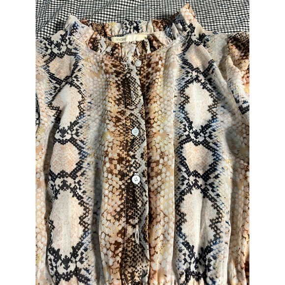 Maje Snake Print Mini Dress Size 1 / Small - Picture 2 of 6